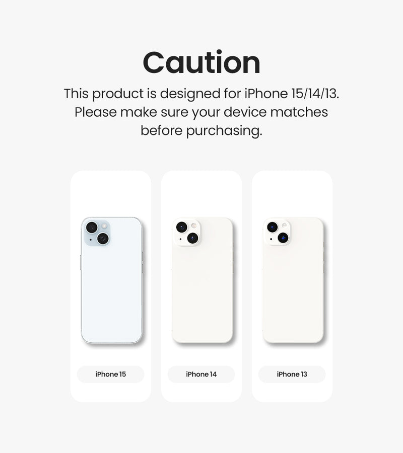 iFace BeBling 2 Standard Phone Case for iPhone 15/14/13 - Black