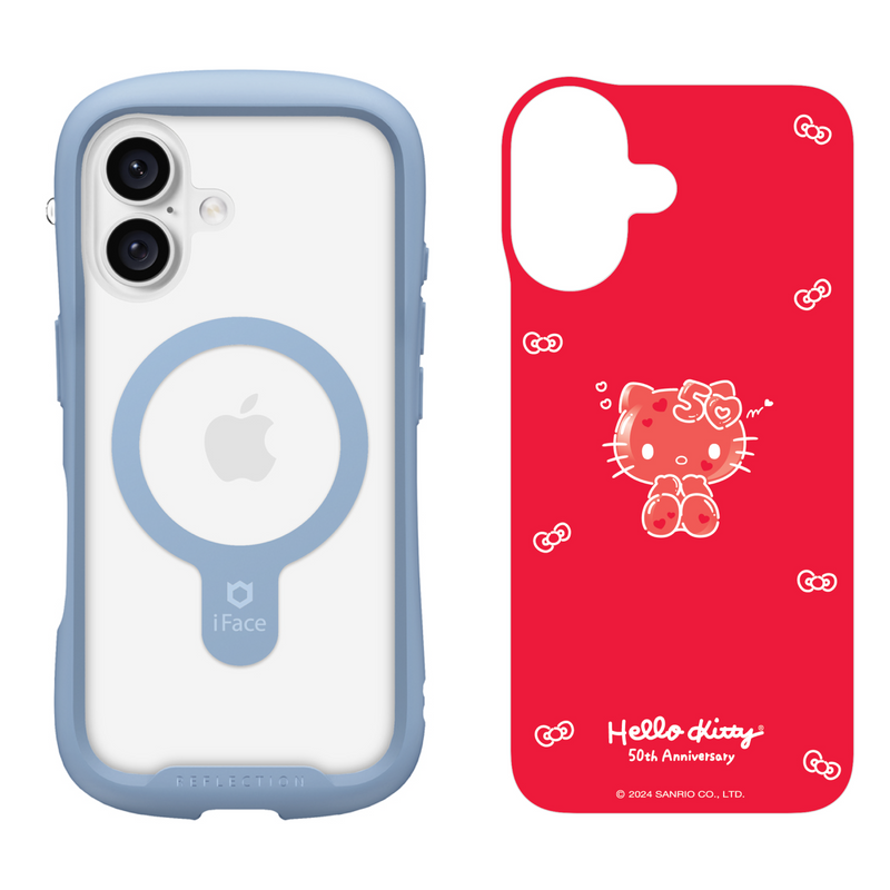 iPhone 16 Series Reflection Case + Hello Kitty 50th Anniversary Inner Sheet [Red]