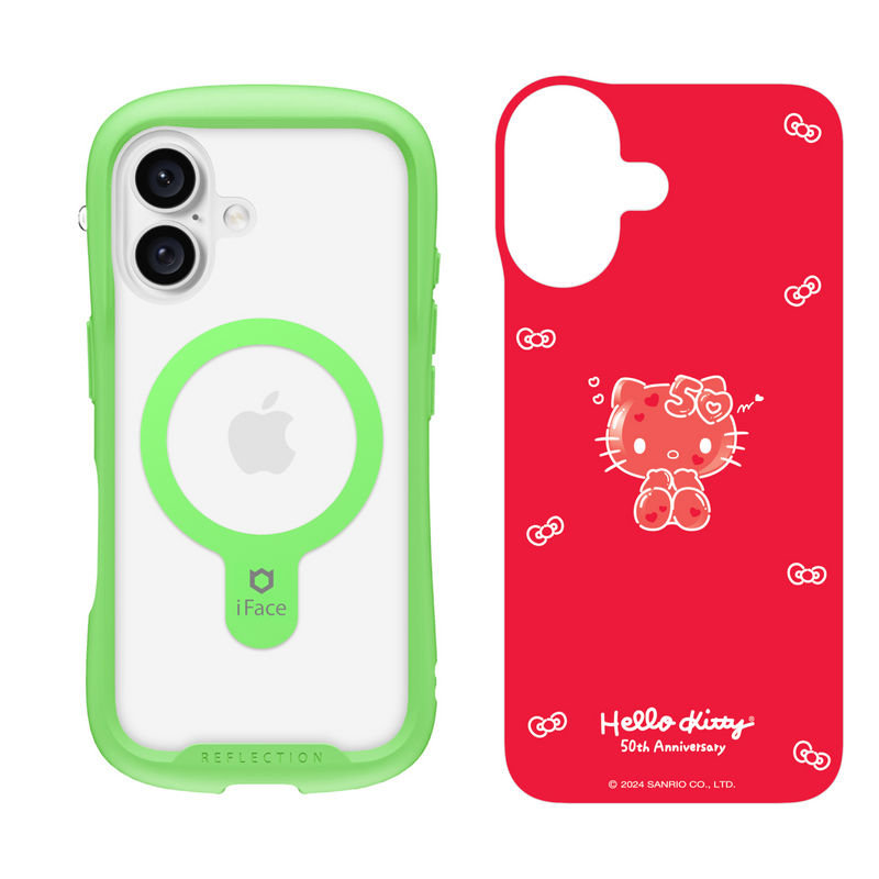 iPhone 16 Series Reflection Case + Hello Kitty 50th Anniversary Inner Sheet [Red]