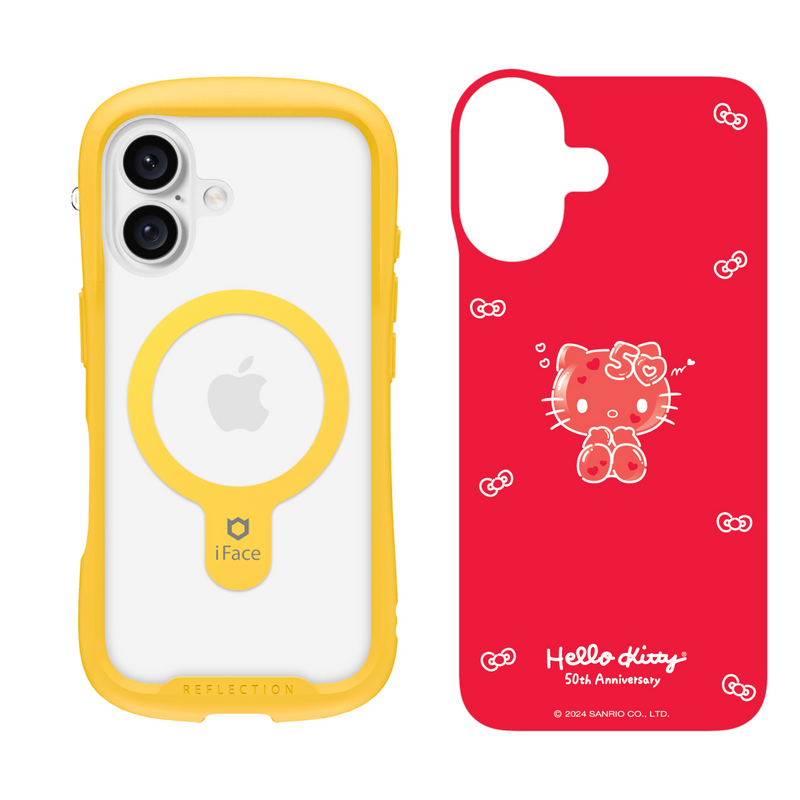 iPhone 16 Series Reflection Case + Hello Kitty 50th Anniversary Inner Sheet [Red]