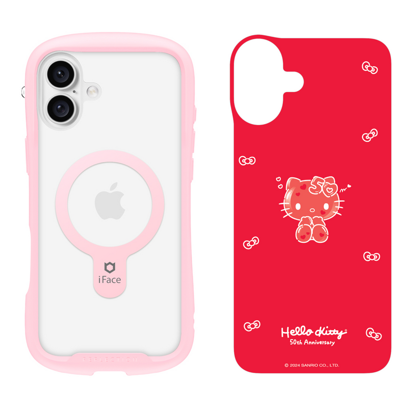 iPhone 16 Series Reflection Case + Hello Kitty 50th Anniversary Inner Sheet [Red]