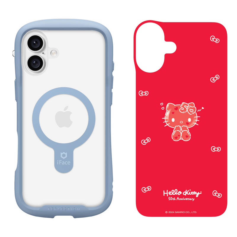 iPhone 16 Series Reflection Case + Hello Kitty 50th Anniversary Inner Sheet [Red]