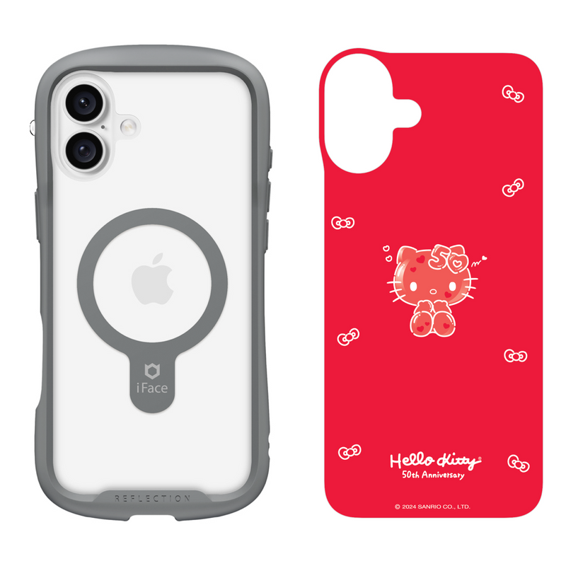 iPhone 16 Series Reflection Case + Hello Kitty 50th Anniversary Inner Sheet [Red]