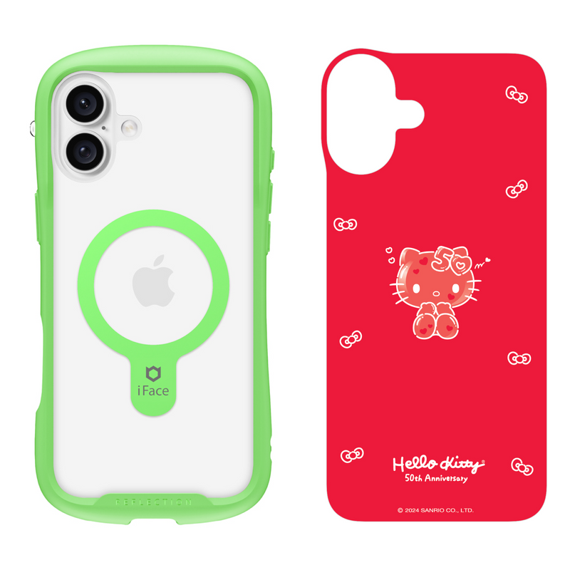 iPhone 16 Series Reflection Case + Hello Kitty 50th Anniversary Inner Sheet [Red]