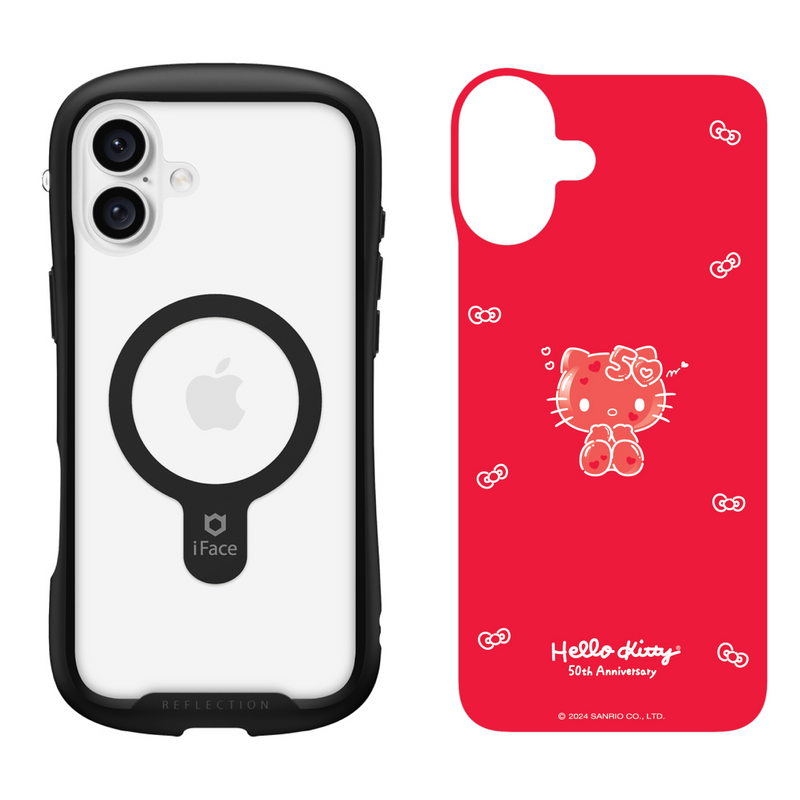 iPhone 16 Series Reflection Case + Hello Kitty 50th Anniversary Inner Sheet [Red]