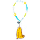 Pusheen the Cat Beaded Charm Mobile Phone Wrist Strap - Sloth