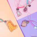 Pusheen the Cat Beaded Charm Mobile Phone Wrist Strap - Stormy