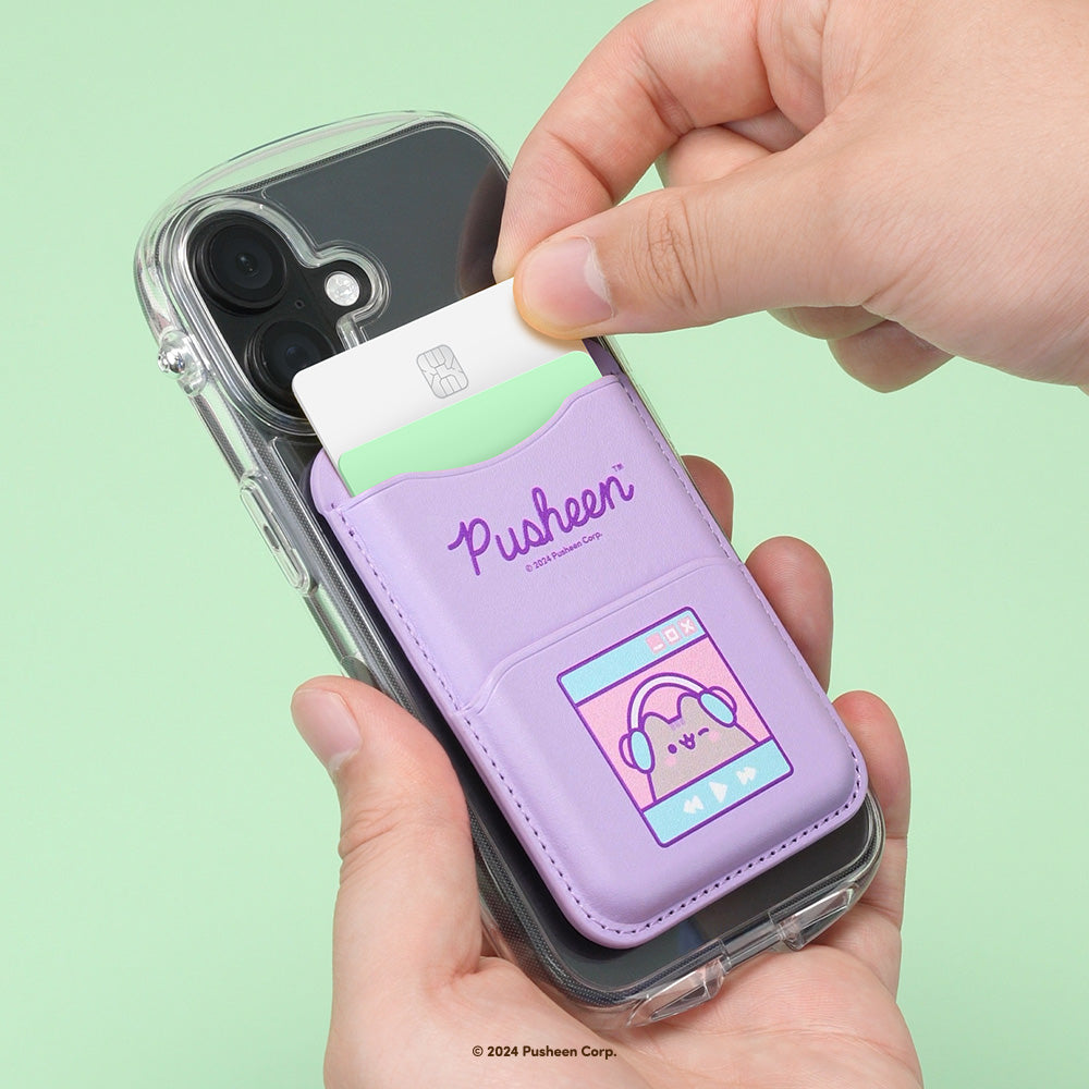 Pusheen the Cat MagSynq Card Wallet - Gamer Girl (Purple), image size:1000x1000