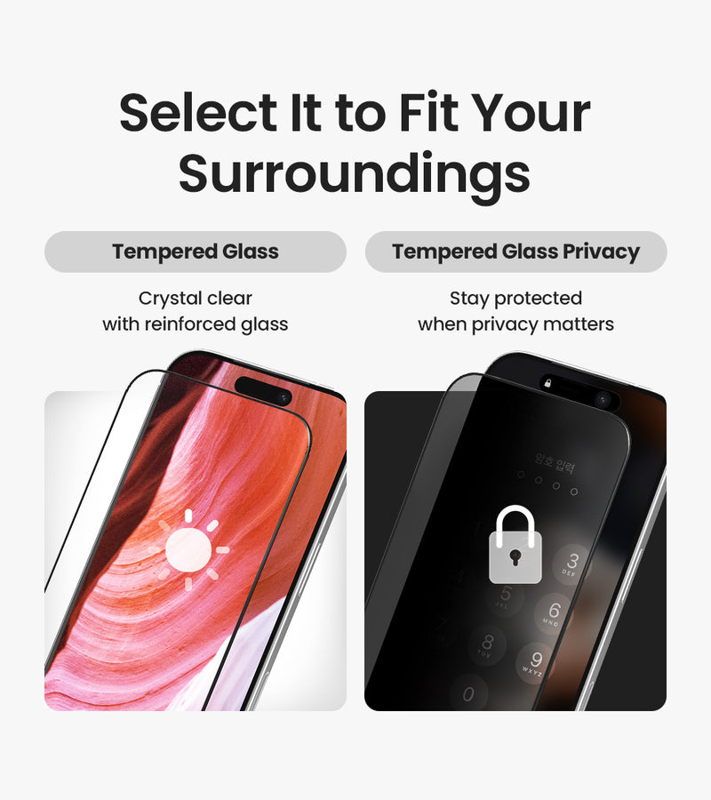 Tempered Glass Privacy Film Screen Protector for iPhone Air