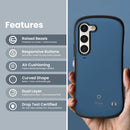 First Class for Samsung Galaxy S23, S23 Plus, and S23 Ultra (Coral Blue)