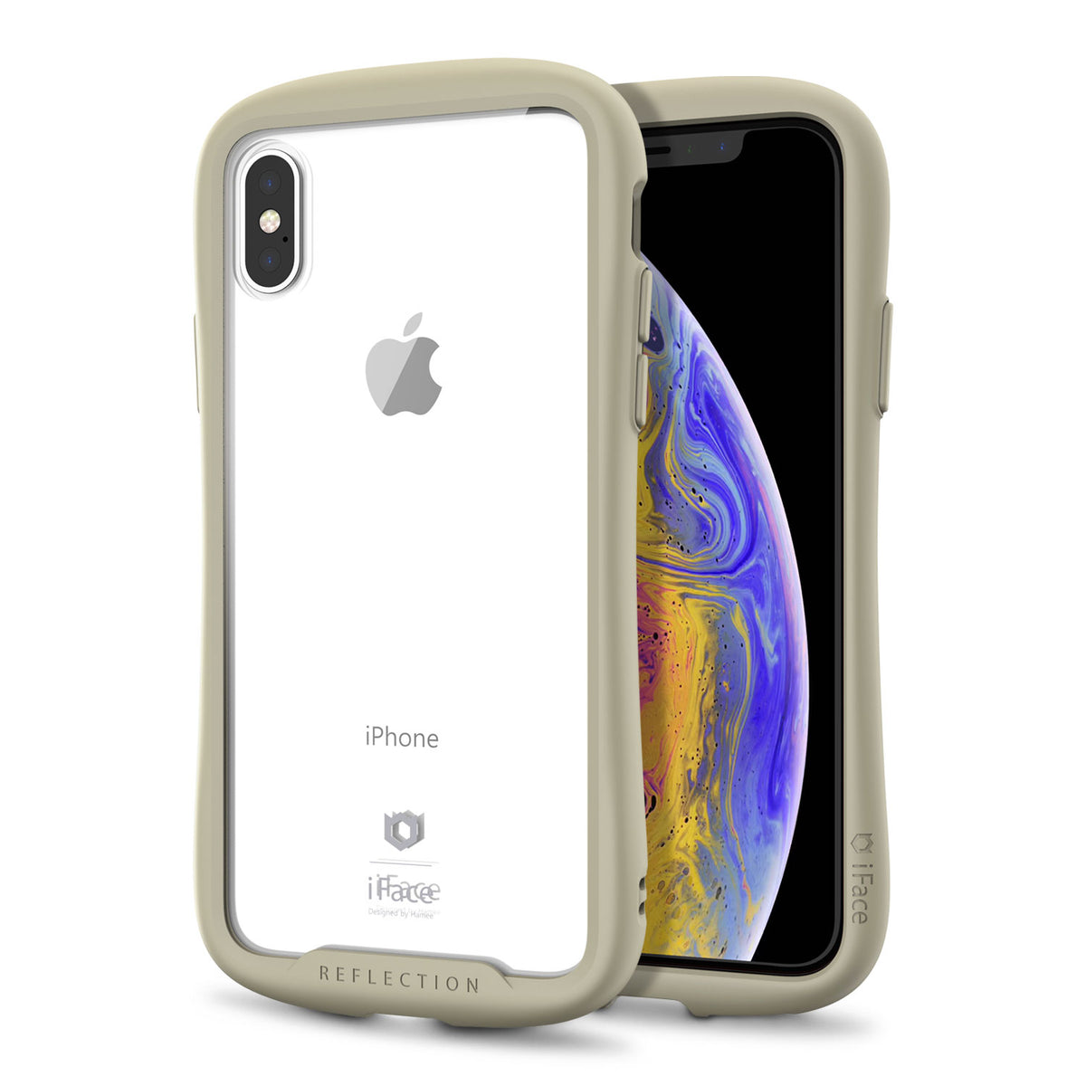 iPhone XS 64GBゴールド本体+iFaceケース+液晶フィルム付き iFace Phone Case Reflection for iPhone X / XS | iFace